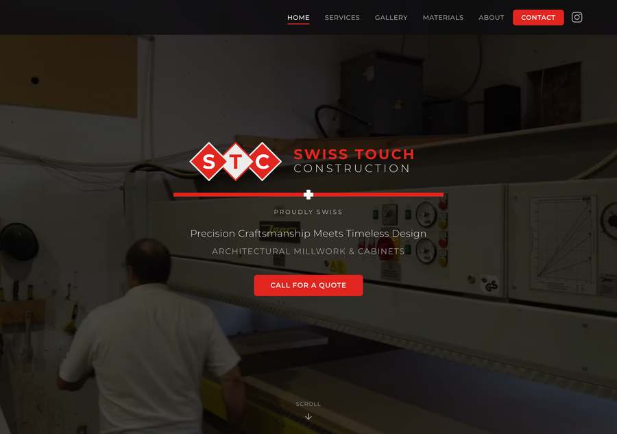 Swiss Touch Construction website